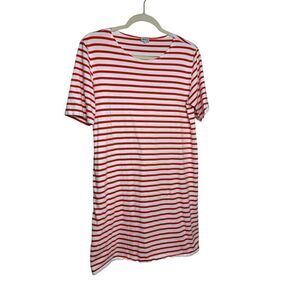 Kule The Tee Dress Red White Striped Dress Sz. M